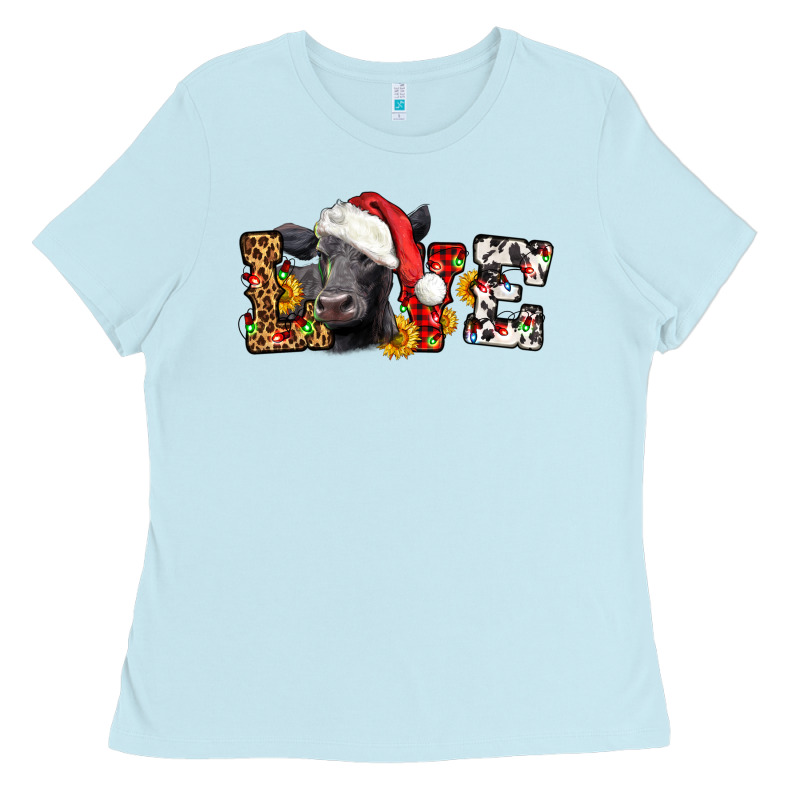 Love Christmas Black Angus Ladies Tee by LillyAllenDesigns | Teevron
