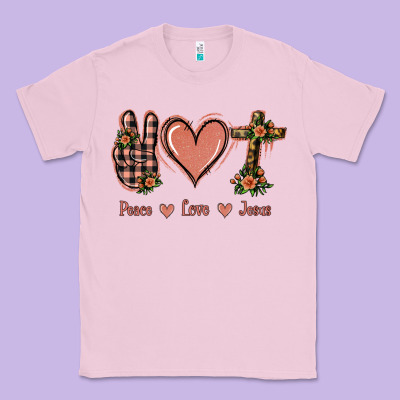 Peace Love Jesus Classic Tee Designed By Jasminsmagicworld