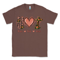 Chestnut Peace Love Jesus Classic Tee - Jasminsmagicworld