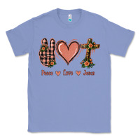 Colony Blue Peace Love Jesus Classic Tee - Jasminsmagicworld