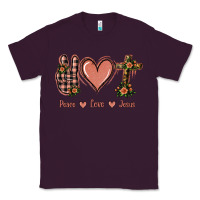Plum Peace Love Jesus Classic Tee - Jasminsmagicworld