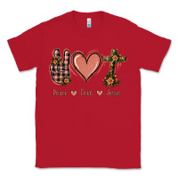 Red Peace Love Jesus Classic Tee - Jasminsmagicworld