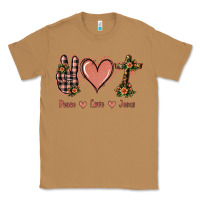 Toasted Coconut Peace Love Jesus Classic Tee - Jasminsmagicworld
