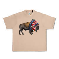 Burro american bison with indian headdress Urban Heavy Tee - RanaPortraitStore