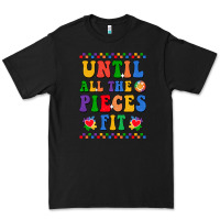 Black Until all the pieces fit Premium Tee - CowhideDigitalArt