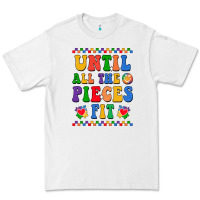 White Until all the pieces fit Premium Tee - CowhideDigitalArt