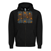 Black tooled leather fall background Zipper Hoodie - RanaPortraitStore