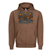 Chestnut tooled leather fall background Zipper Hoodie - RanaPortraitStore