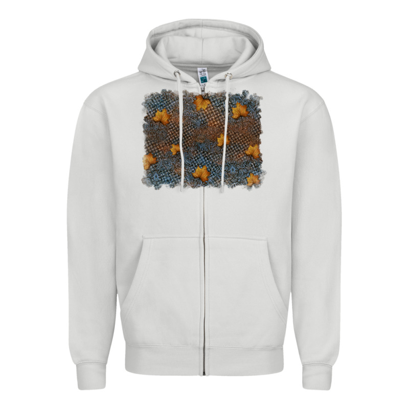 Tooled Leather Fall Background Zipper Hoodie by RanaPortraitStore | Teevron