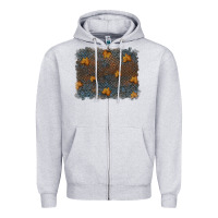 Heather Grey tooled leather fall background Zipper Hoodie - RanaPortraitStore