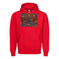 Red tooled leather fall background Zipper Hoodie - RanaPortraitStore