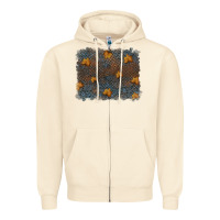 Sandshell tooled leather fall background Zipper Hoodie - RanaPortraitStore