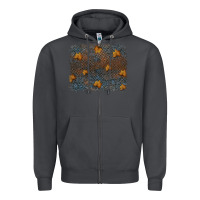 Smoke tooled leather fall background Zipper Hoodie - RanaPortraitStore