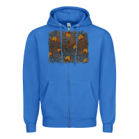 True Royal tooled leather fall background Zipper Hoodie - RanaPortraitStore