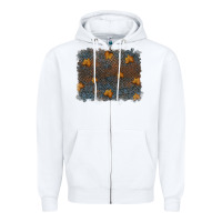 White tooled leather fall background Zipper Hoodie - RanaPortraitStore