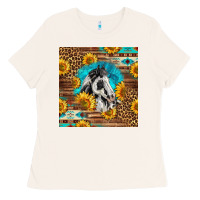 Bone western paint horse Ladies Tee - LillyAllenDesigns