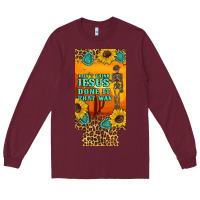 Burgundy don't jesus done it that way western skeleton  12 oz can cooler  (slim Long Sleeve Tee - Artiststas