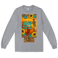Heather Grey don't jesus done it that way western skeleton  12 oz can cooler  (slim Long Sleeve Tee - Artiststas