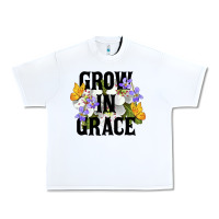 White Grow In Grace Urban Heavy Tee - LillyAllenDesigns