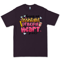 Plum Being an Assistant Principal is Heart Work Premium Tee - CowhideDigitalArt