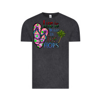 Vintage Black life is better İn flip flops Vintage Tee - CowhideDigitalArt