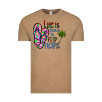 Vintage Coffee life is better İn flip flops Vintage Tee - CowhideDigitalArt