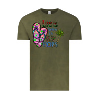 Vintage Olive life is better İn flip flops Vintage Tee - CowhideDigitalArt