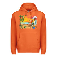 Carrot sunset beach background Premium Hoodie - BarkalooDesign