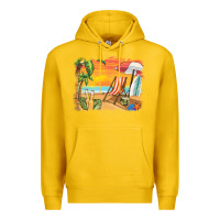 Lemon sunset beach background Premium Hoodie - BarkalooDesign