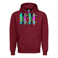 Burgundy tie dye brushstrokes Zipper Hoodie - RanaPortraitStore
