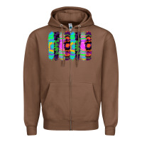 Chestnut tie dye brushstrokes Zipper Hoodie - RanaPortraitStore