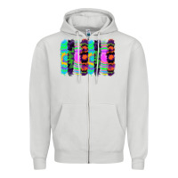 Dove Grey tie dye brushstrokes Zipper Hoodie - RanaPortraitStore