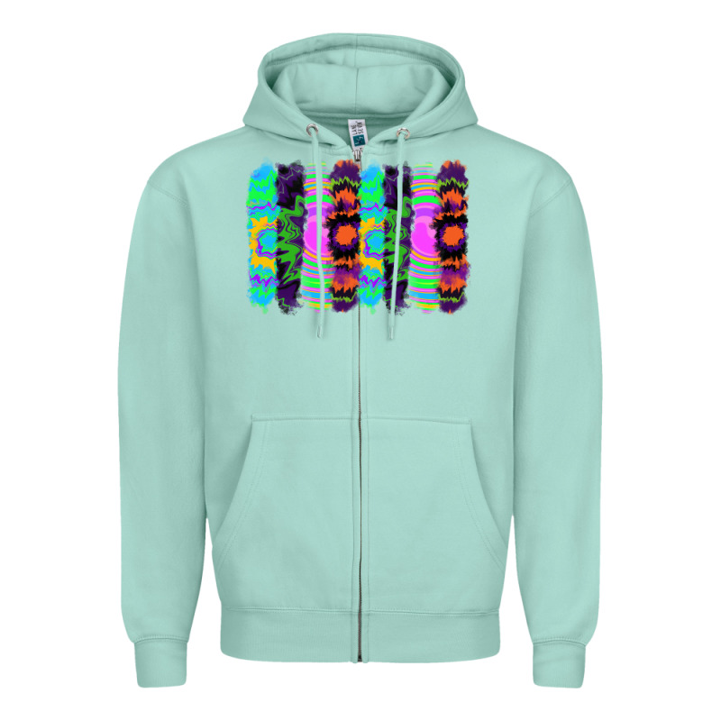 Tie Dye Brushstrokes Zipper Hoodie by RanaPortraitStore | Teevron