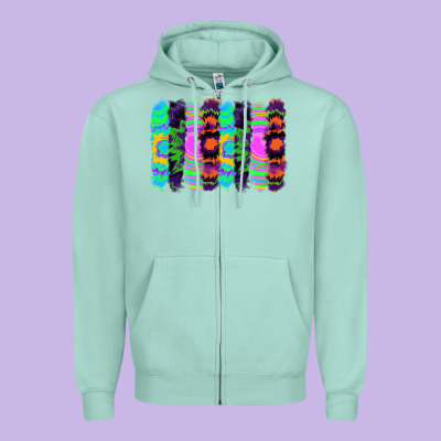 Tie Dye Brushstrokes Zipper Hoodie Designed By Ranaportraitstore