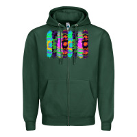 Sports Green tie dye brushstrokes Zipper Hoodie - RanaPortraitStore