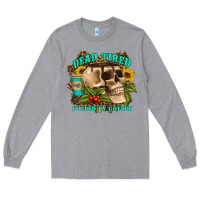 Heather Grey dead tired fueled by coffee Long Sleeve Tee - Artiststas