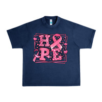 Navy hope breast cancer awareness ribbon Urban Heavy Tee - LillyAllenDesigns