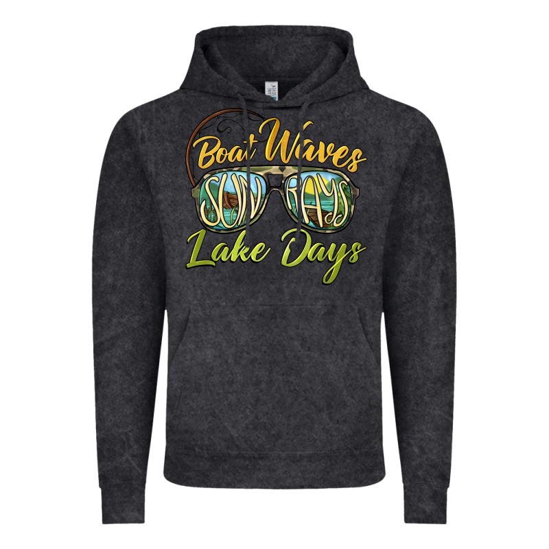 Boat Waves Sun Rays Lake Days Vintage Hoodie by BarkalooDesign | Teevron