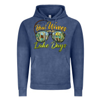 Vintage Denim boat waves sun rays lake days Vintage Hoodie - BarkalooDesign
