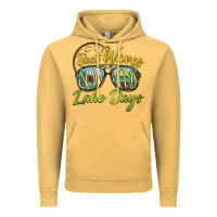 Vintage Mustard boat waves sun rays lake days Vintage Hoodie - BarkalooDesign