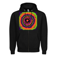 Black halloween tie  dye pattern Zipper Hoodie - RanaPortraitStore