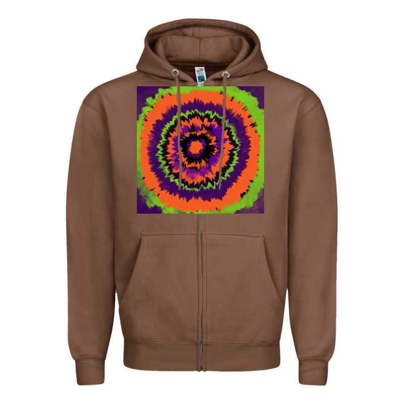 Halloween Tie  Dye Pattern Zipper Hoodie by RanaPortraitStore | Teevron