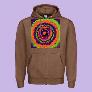 Halloween Tie  Dye Pattern Zipper Hoodie Designed By Ranaportraitstore