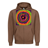 Chestnut halloween tie  dye pattern Zipper Hoodie - RanaPortraitStore