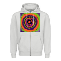 Dove Grey halloween tie  dye pattern Zipper Hoodie - RanaPortraitStore