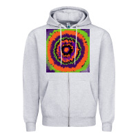 Heather Grey halloween tie  dye pattern Zipper Hoodie - RanaPortraitStore