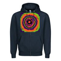 Navy halloween tie  dye pattern Zipper Hoodie - RanaPortraitStore