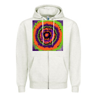 Oatmeal Heather halloween tie  dye pattern Zipper Hoodie - RanaPortraitStore