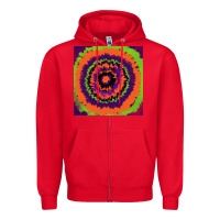 Red halloween tie  dye pattern Zipper Hoodie - RanaPortraitStore