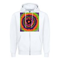White halloween tie  dye pattern Zipper Hoodie - RanaPortraitStore